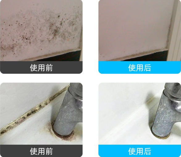 墙体墙面除霉剂使用前后对比